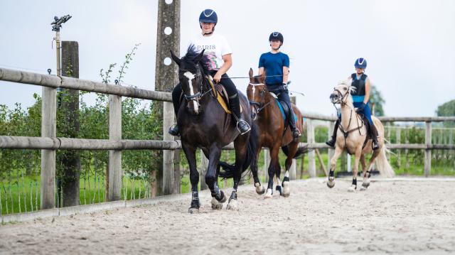 3 ruiters in de piste